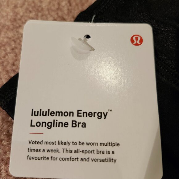 NWT - Lululemon Energy Bra longline 🖤 - Picture 3 of 4